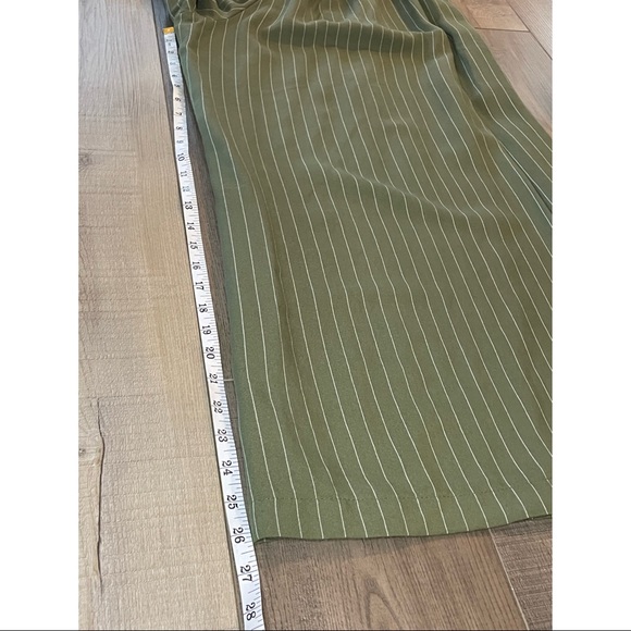 SOLD Flying Tomato Green Striped Sleeveless Wide Leg Open Back - Picture 7 of 7